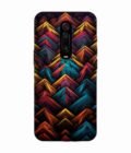 Custom Printed Case Cover for Xiaomi Redmi K20 Close Up Colorful Pattern Triangles Black Background