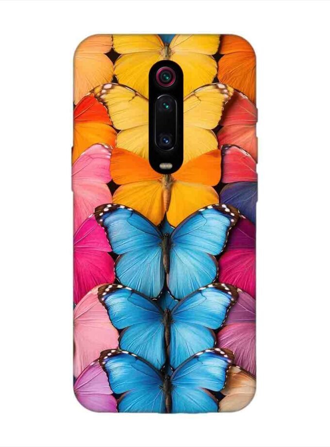 Custom Printed Case Cover for Xiaomi Redmi K20 Closeup Colorful Butterfly Collection Display