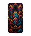 Custom Printed Case Cover for Xiaomi Redmi Note 10 Lite Close Up Colorful Pattern Triangles Black Background