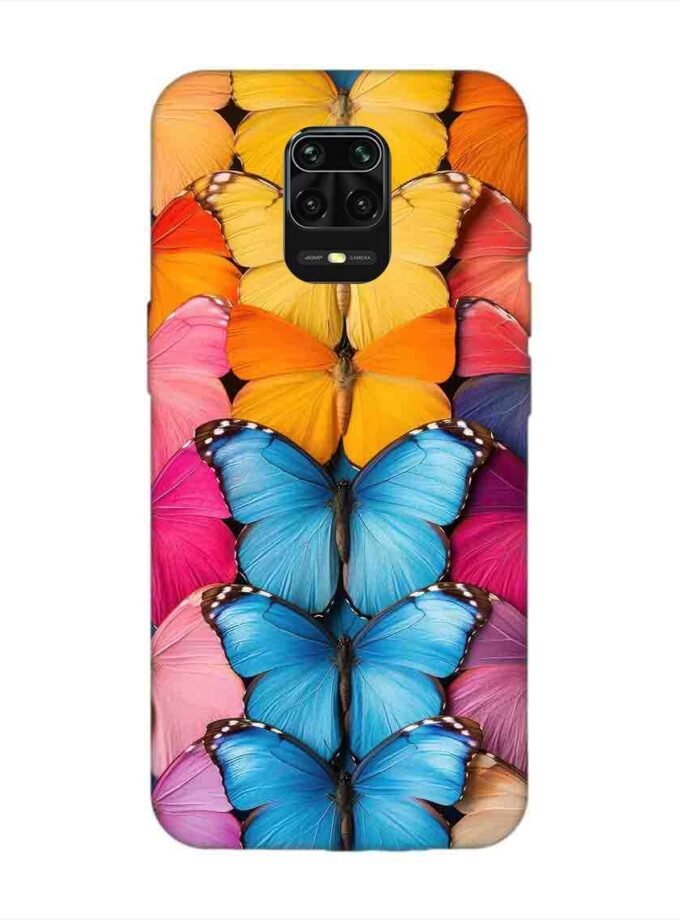 Custom Printed Case Cover for Xiaomi Redmi Note 10 Lite Closeup Colorful Butterfly Collection Display