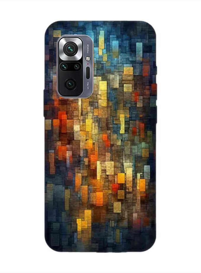 Custom Printed Case Cover for Xiaomi Redmi Note 10 Pro Max Close Up Colorful Mosaic Squares Shapes
