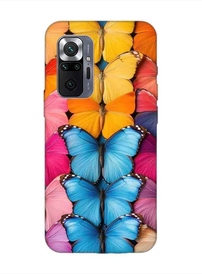 Custom Printed Case Cover for Xiaomi Redmi Note 10 Pro Max Closeup Colorful Butterfly Collection Display
