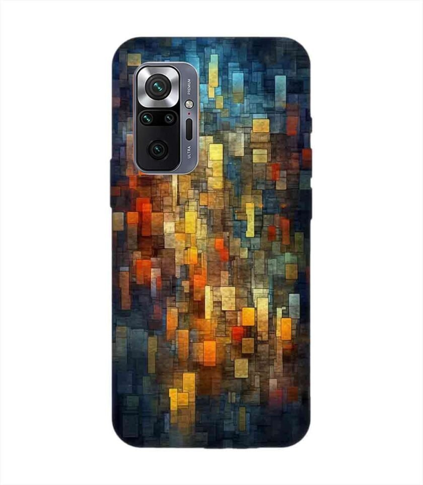 Custom Printed Case Cover for Xiaomi Redmi Note 10 Pro Close Up Colorful Mosaic Squares Shapes