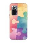 Custom Printed Case Cover for Xiaomi Redmi Note 10 Pro Close Up Colorful Puzzle Piece With One Missing