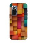 Custom Printed Case Cover for Xiaomi Redmi Note 10 Pro Close Up Colorful Wooden Wall With Lot Different Colors