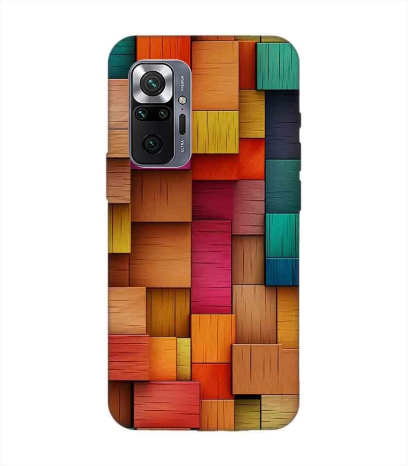 Custom Printed Case Cover for Xiaomi Redmi Note 10 Pro Close Up Colorful Wooden Wall With Lot Different Colors