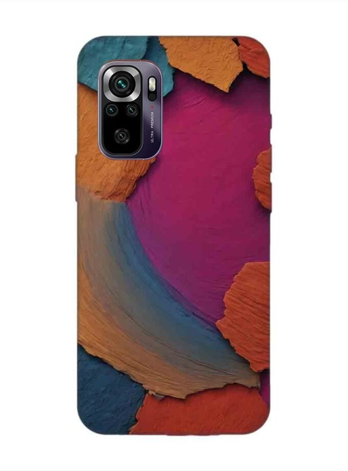 Custom Printed Case Cover for Xiaomi Redmi Note 10 Closeup Color Textured Surface