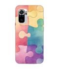 Custom Printed Case Cover for Xiaomi Redmi Note 10S Close Up Colorful Puzzle Piece With One Missing