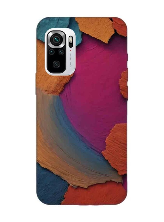 Custom Printed Case Cover for Xiaomi Redmi Note 10S Closeup Color Textured Surface