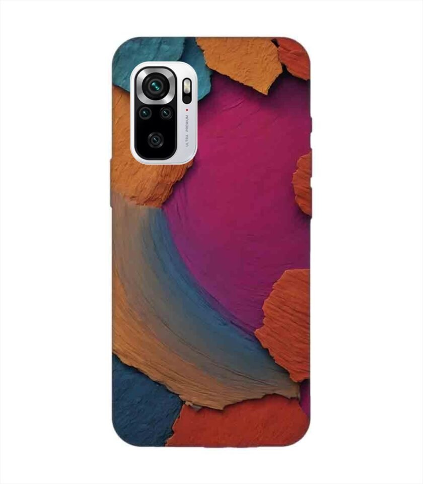 Custom Printed Case Cover for Xiaomi Redmi Note 10S Closeup Color Textured Surface