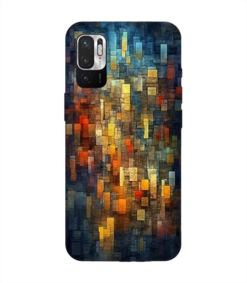 Custom Printed Case Cover for Xiaomi Redmi Note 10T (5G) Close Up Colorful Mosaic Squares Shapes