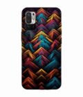 Custom Printed Case Cover for Xiaomi Redmi Note 10T (5G) Close Up Colorful Pattern Triangles Black Background