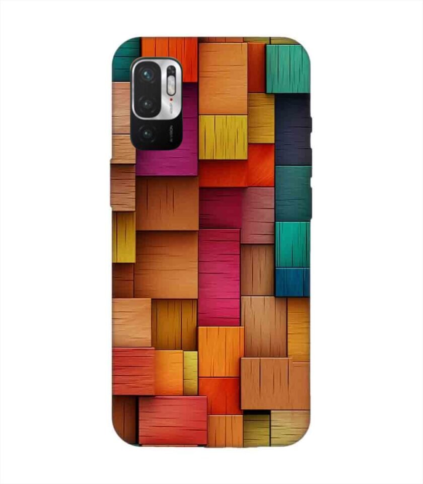Custom Printed Case Cover for Xiaomi Redmi Note 10T (5G) Close Up Colorful Wooden Wall With Lot Different Colors