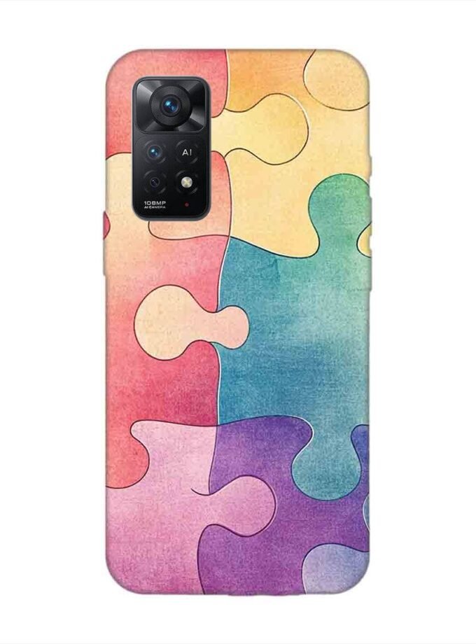 Custom Printed Case Cover for Xiaomi Redmi Note 11 Pro (4G) Close Up Colorful Puzzle Piece With One Missing