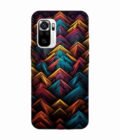 Custom Printed Case Cover for Xiaomi Redmi Note 11 Se Close Up Colorful Pattern Triangles Black Background