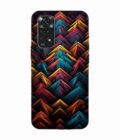Custom Printed Case Cover for Xiaomi Redmi Note 11S Close Up Colorful Pattern Triangles Black Background