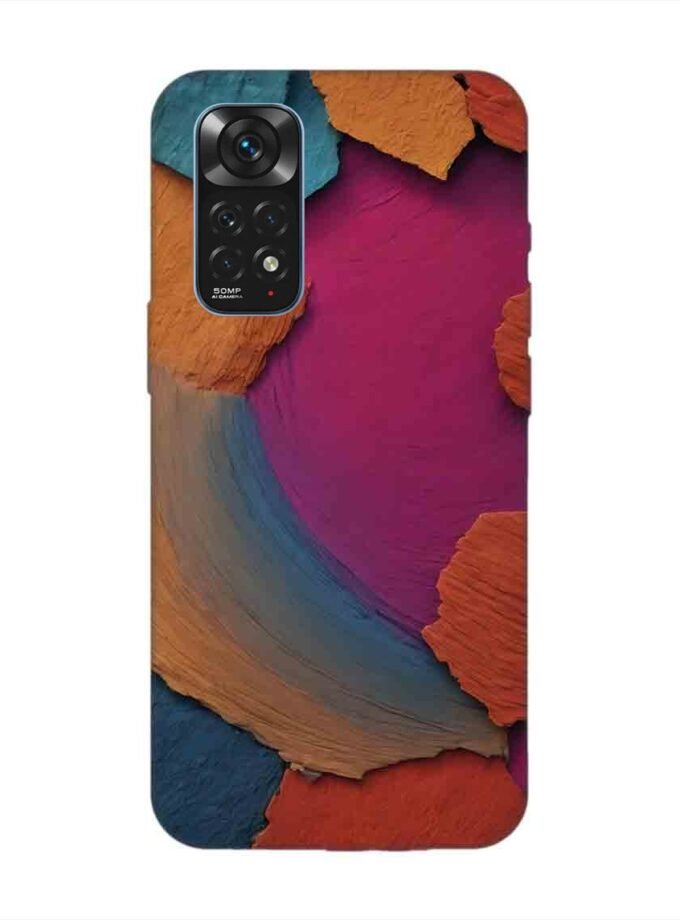 Custom Printed Case Cover for Xiaomi Redmi Note 11S Closeup Color Textured Surface