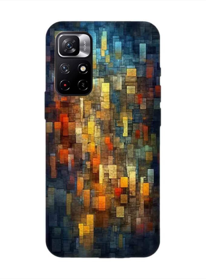 Custom Printed Case Cover for Xiaomi Redmi Note 11T (5G) Close Up Colorful Mosaic Squares Shapes