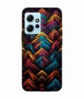 Custom Printed Case Cover for Xiaomi Redmi Note 12 (4G) Close Up Colorful Pattern Triangles Black Background
