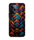 Custom Printed Case Cover for Xiaomi Redmi Note 12 (5G) Close Up Colorful Pattern Triangles Black Background