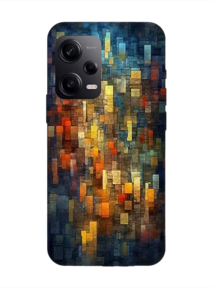 Custom Printed Case Cover for Xiaomi Redmi Note 12 Pro (5G) Close Up Colorful Mosaic Squares Shapes