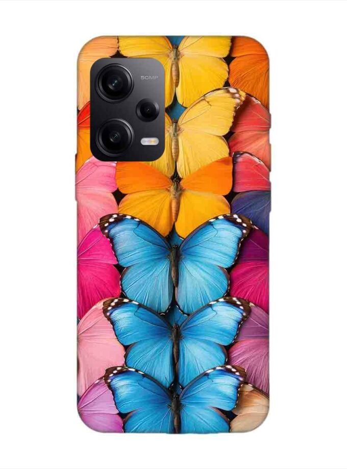 Custom Printed Case Cover for Xiaomi Redmi Note 12 Pro (5G) Closeup Colorful Butterfly Collection Display