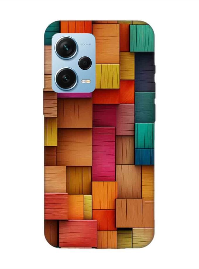 Custom Printed Case Cover for Xiaomi Redmi Note 12 Pro Plus (5G) Close Up Colorful Wooden Wall With Lot Different Colors