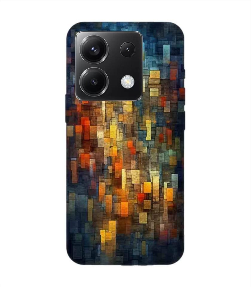 Custom Printed Case Cover for Xiaomi Redmi  Note 13 (5G) Close Up Colorful Mosaic Squares Shapes