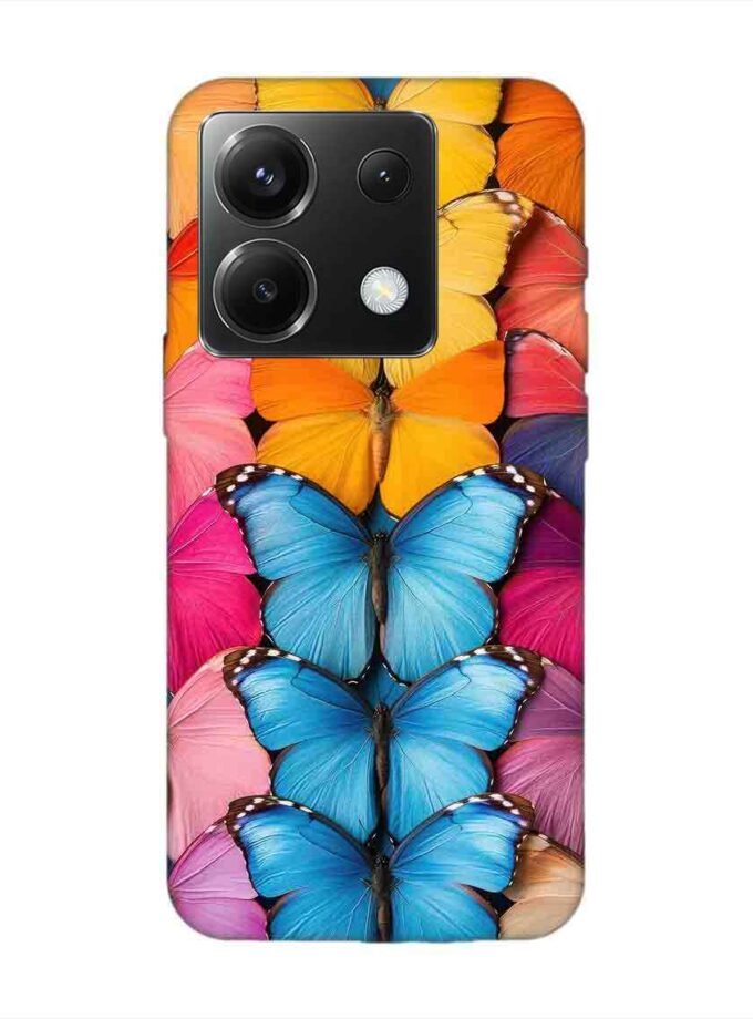 Custom Printed Case Cover for Xiaomi Redmi  Note 13 (5G) Closeup Colorful Butterfly Collection Display
