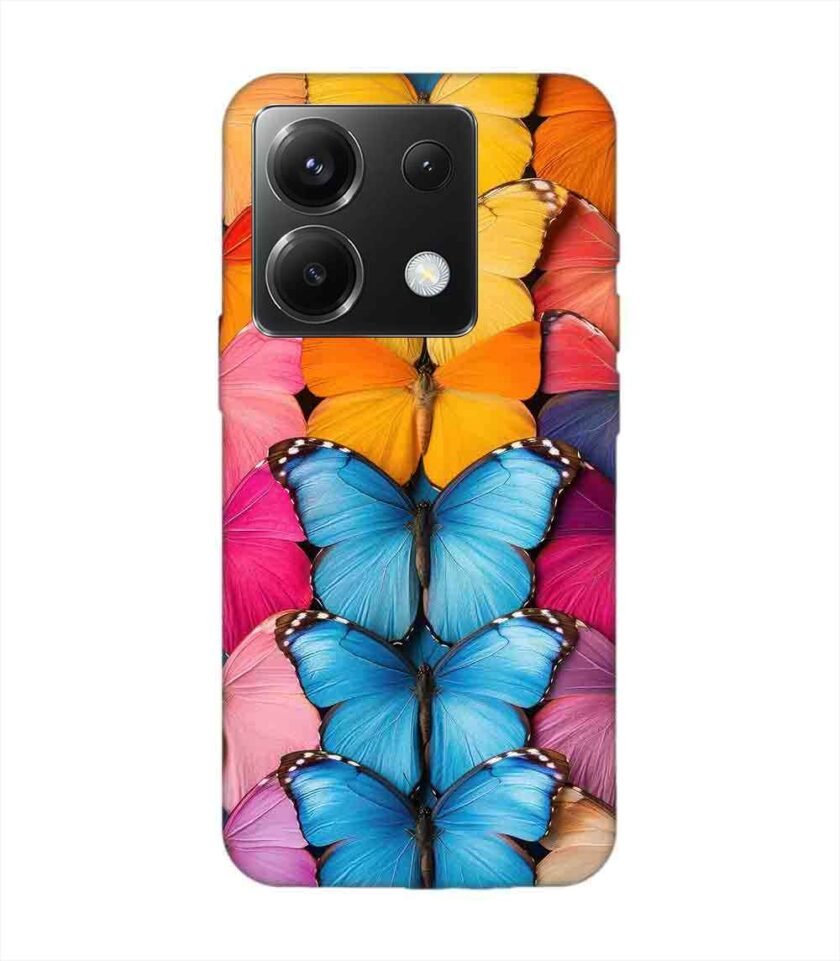 Custom Printed Case Cover for Xiaomi Redmi  Note 13 (5G) Closeup Colorful Butterfly Collection Display