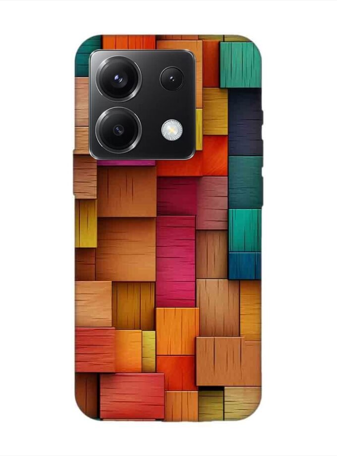 Custom Printed Case Cover for Xiaomi Redmi Note 13 Pro (5G) Close Up Colorful Wooden Wall With Lot Different Colors