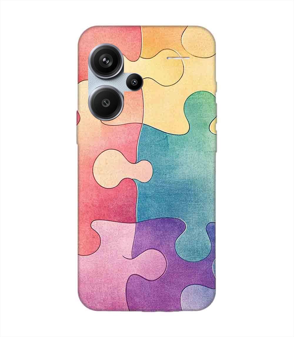 Custom Printed Case Cover for Xiaomi Redmi Note 13 Pro Plus (5G) Close Up Colorful Puzzle Piece With One Missing