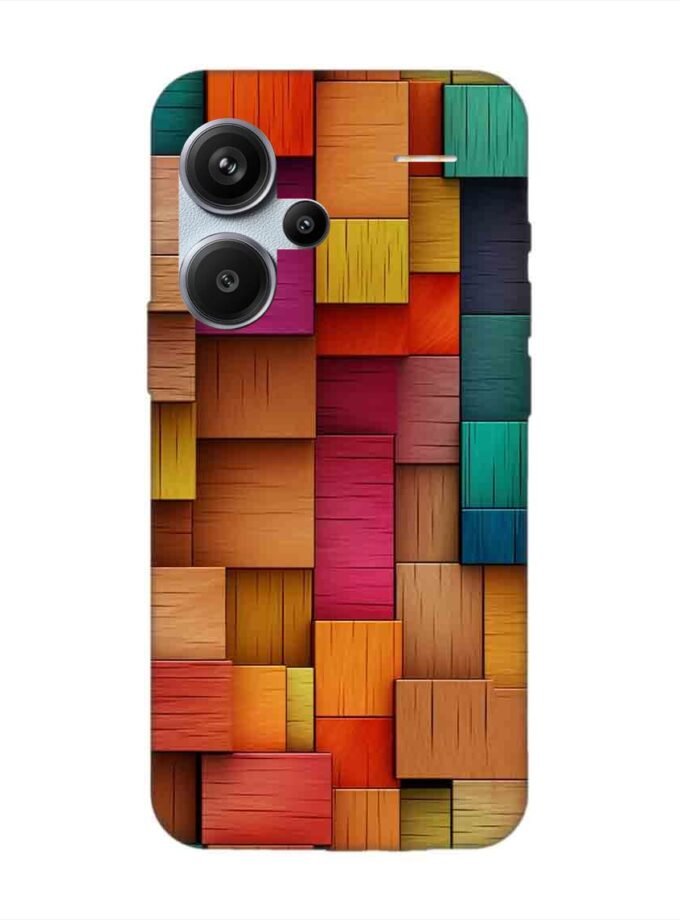 Custom Printed Case Cover for Xiaomi Redmi Note 13 Pro Plus (5G) Close Up Colorful Wooden Wall With Lot Different Colors