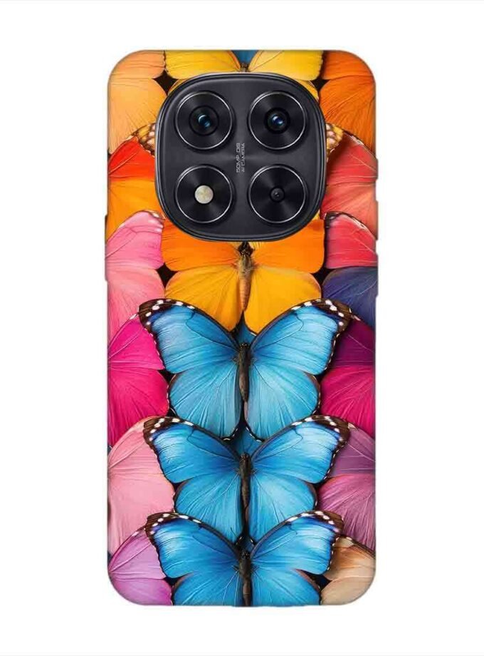 Custom Printed Case Cover for Xiaomi Redmi Note 14 Pro (5G) Closeup Colorful Butterfly Collection Display