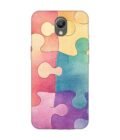 Custom Printed Case Cover for Xiaomi Redmi Note 2 Close Up Colorful Puzzle Piece With One Missing