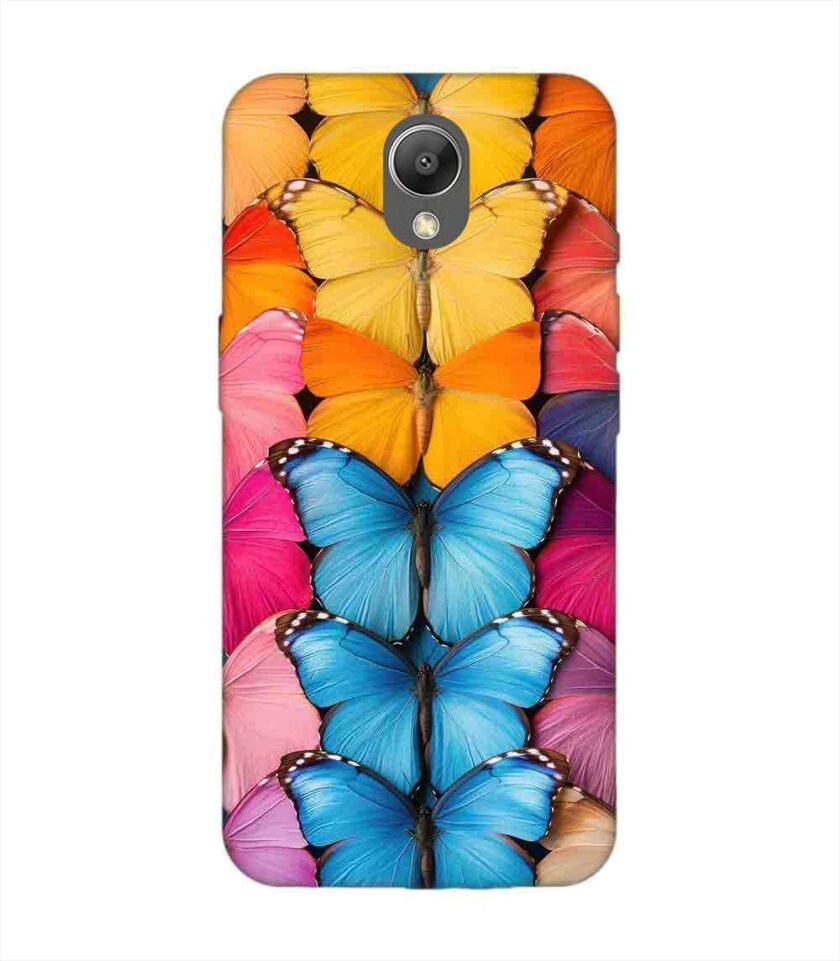 Custom Printed Case Cover for Xiaomi Redmi Note 2 Closeup Colorful Butterfly Collection Display