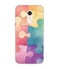 Custom Printed Case Cover for Xiaomi Redmi Note 4 Close Up Colorful Puzzle Piece With One Missing