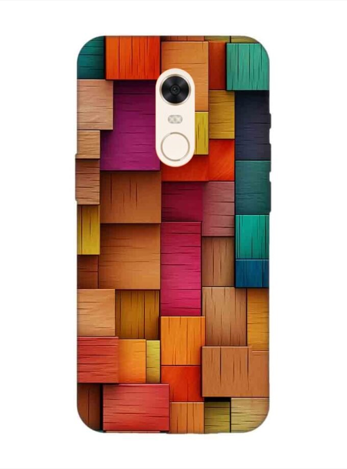 Custom Printed Case Cover for Xiaomi Redmi Note 4 Close Up Colorful Wooden Wall With Lot Different Colors