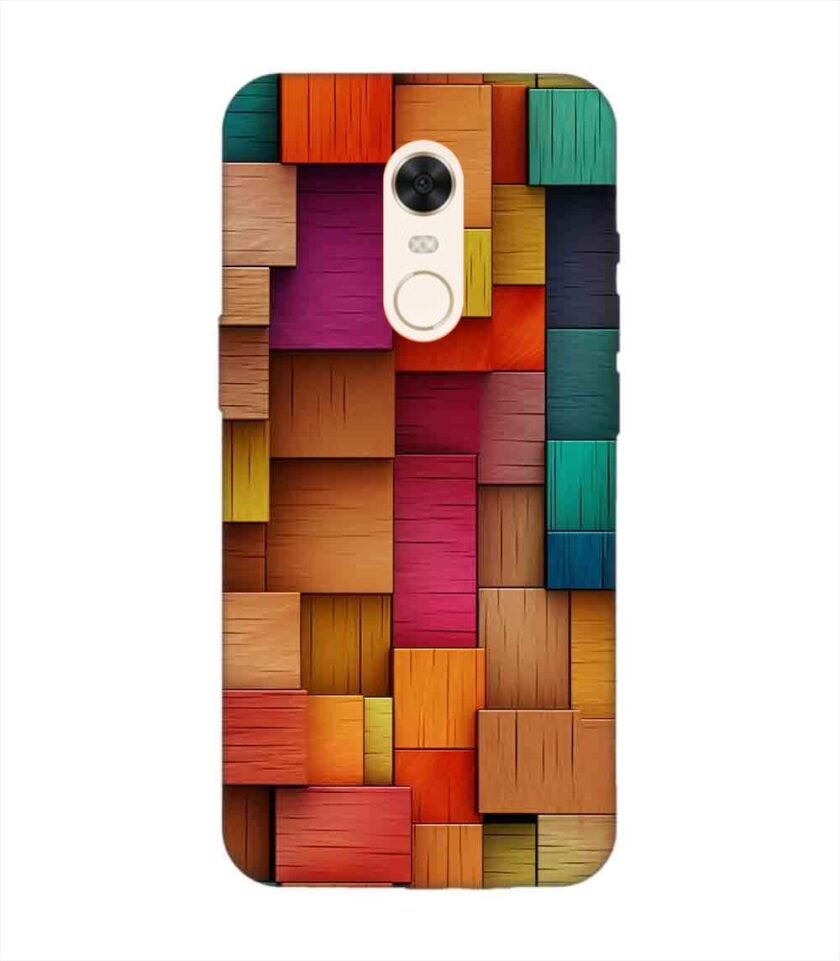 Custom Printed Case Cover for Xiaomi Redmi Note 4 Close Up Colorful Wooden Wall With Lot Different Colors