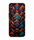 Custom Printed Case Cover for Xiaomi Redmi Note 5 Pro Close Up Colorful Pattern Triangles Black Background