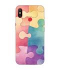 Custom Printed Case Cover for Xiaomi Redmi Note 5 Pro Close Up Colorful Puzzle Piece With One Missing