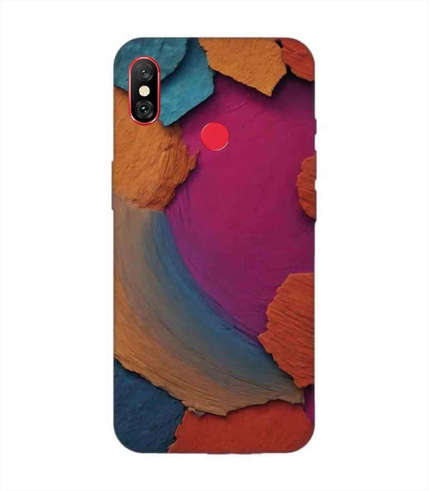 Custom Printed Case Cover for Xiaomi Redmi Note 5 Pro Closeup Color Textured Surface