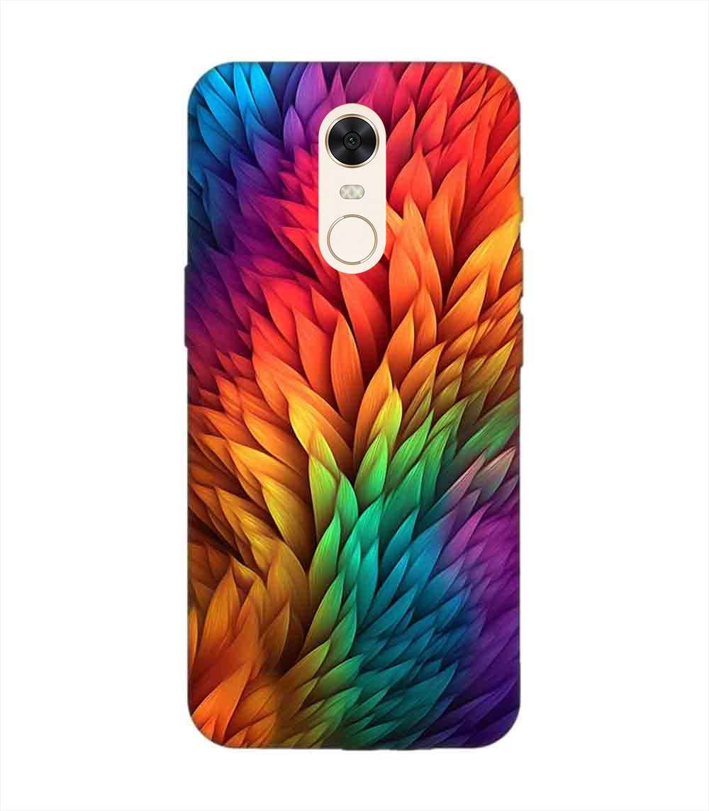Custom Printed Case Cover for Xiaomi Redmi Note 5 Close Up Colorful Flower With Many Leaves