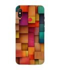 Custom Printed Case Cover for Xiaomi Redmi Note 6 Pro Close Up Colorful Wooden Wall With Lot Different Colors