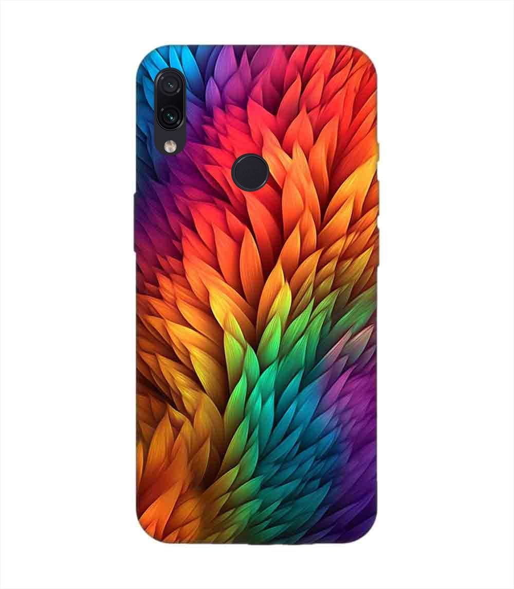 Custom Printed Case Cover for Xiaomi Redmi Note 7 Pro Close Up Colorful Flower With Many Leaves