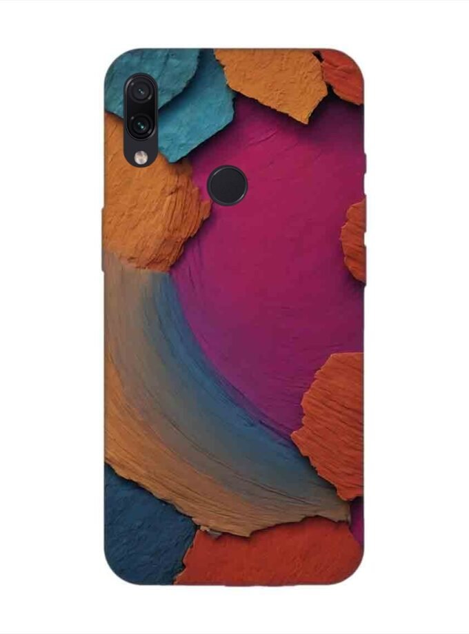 Custom Printed Case Cover for Xiaomi Redmi Note 7 Pro Closeup Color Textured Surface