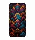 Custom Printed Case Cover for Xiaomi Redmi Note 7 Close Up Colorful Pattern Triangles Black Background