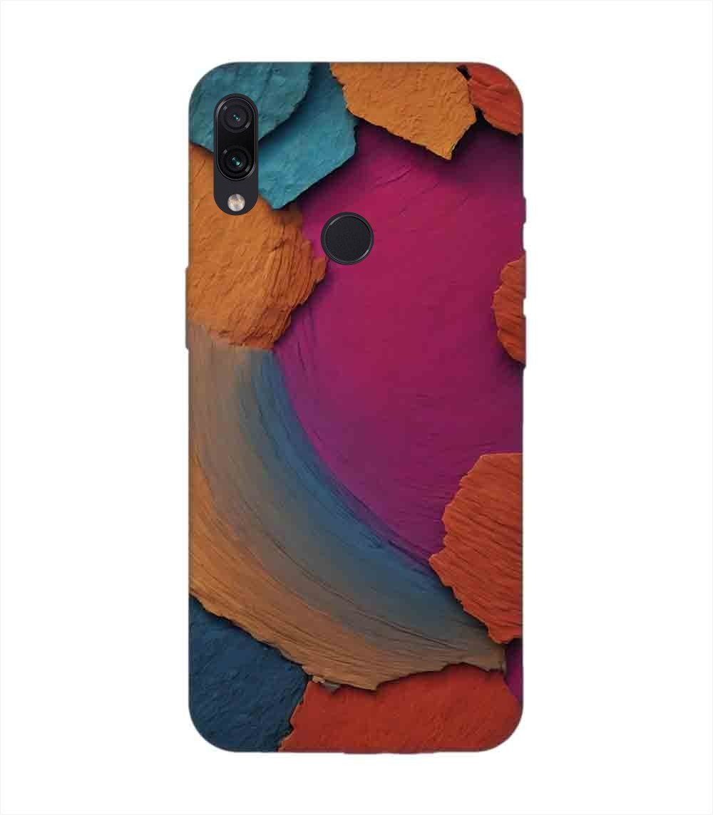 Custom Printed Case Cover for Xiaomi Redmi Note 7 Closeup Color Textured Surface