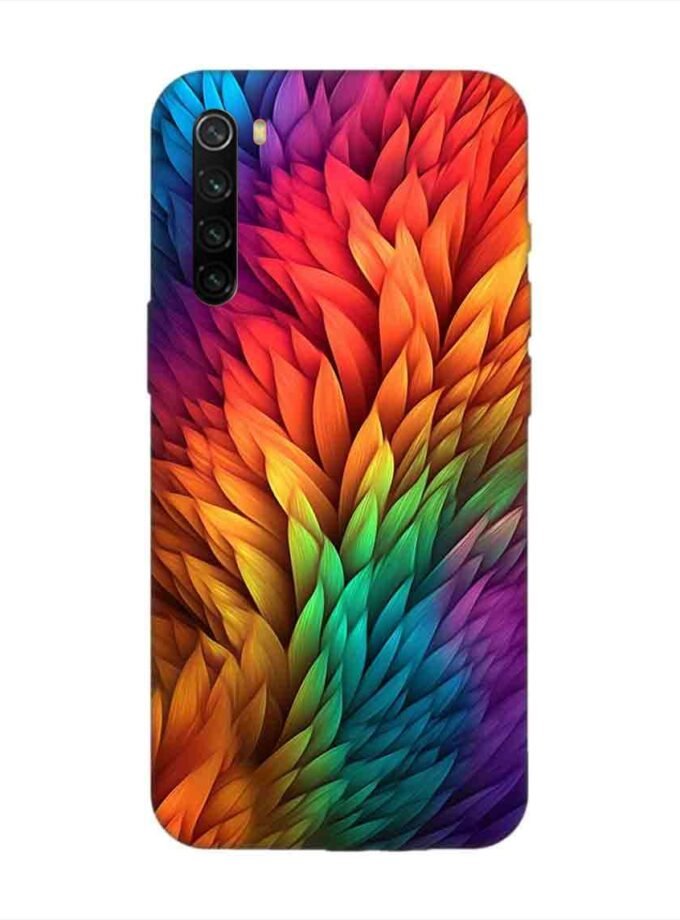 Custom Printed Case Cover for Xiaomi Redmi Note 8 Close Up Colorful Flower With Many Leaves