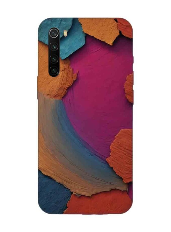 Custom Printed Case Cover for Xiaomi Redmi Note 8 Closeup Color Textured Surface